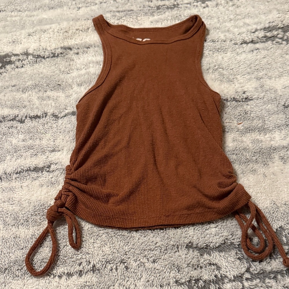 SO Brown Kids Tank Top with Side Ties